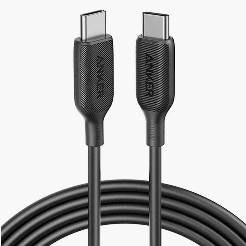 Anker PowerLine III USB-C to USB-C 2.0 100W Cable (6ft/1.8m) – Black A8856H11