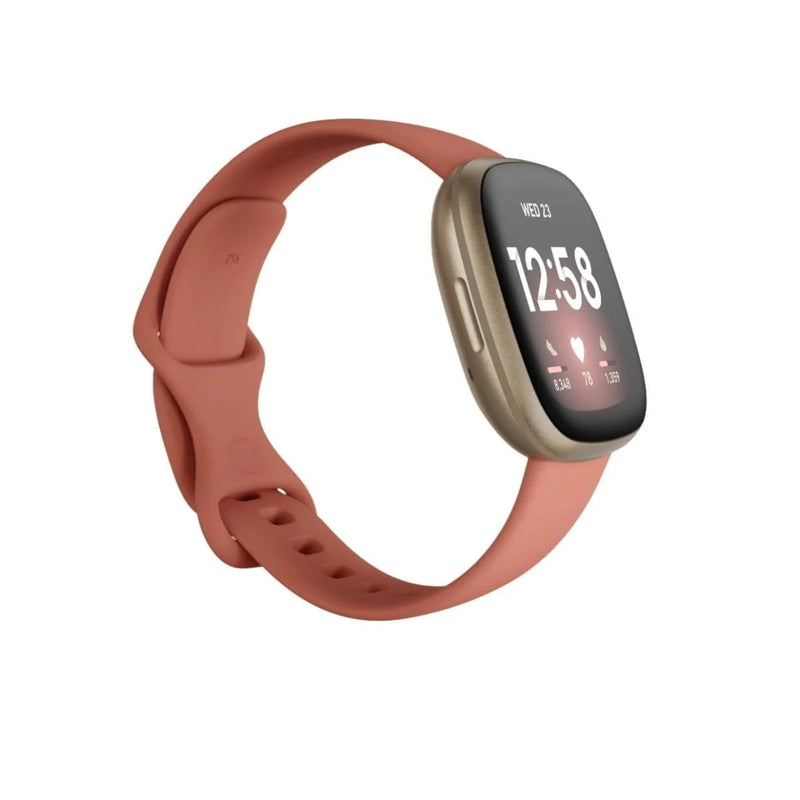 Fitbit Versa 3 Fitness Smartwatch with GPS – Pink Clay / Soft Gold Aluminum