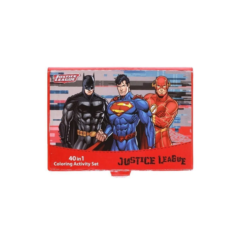 Justice League 40 in 1 Coloring Activity Set (JL101) Stationary 40 Pieces Multi Color Set