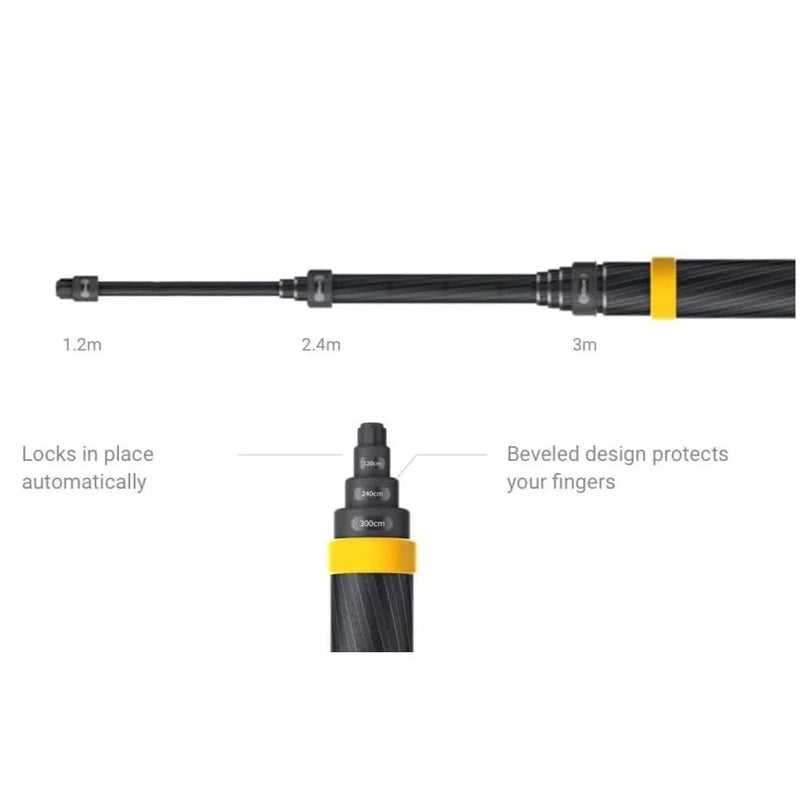 Insta360 Extended Selfie Stick, For X3 / ONE RS/X2/R/X (14 to 118″)