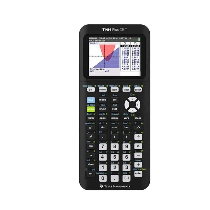 Texas Instruments TI-84 Plus CE-T Graphic Calculator – Black/White