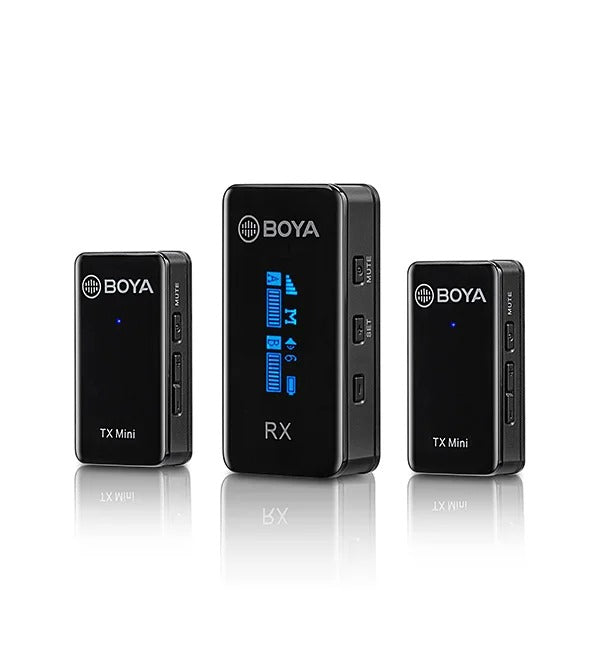 Boya BY-XM6-S2 Mini Ultracompact 2.4GHz Dual-Channel Wireless Microphone System