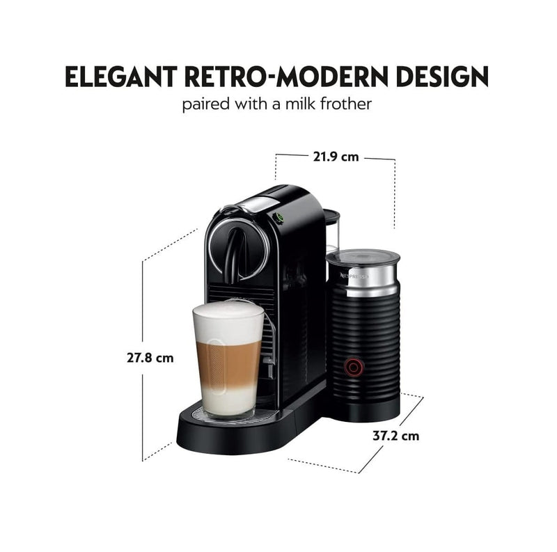 Nespresso Citiz And Milk D123 Black Coffee Machine