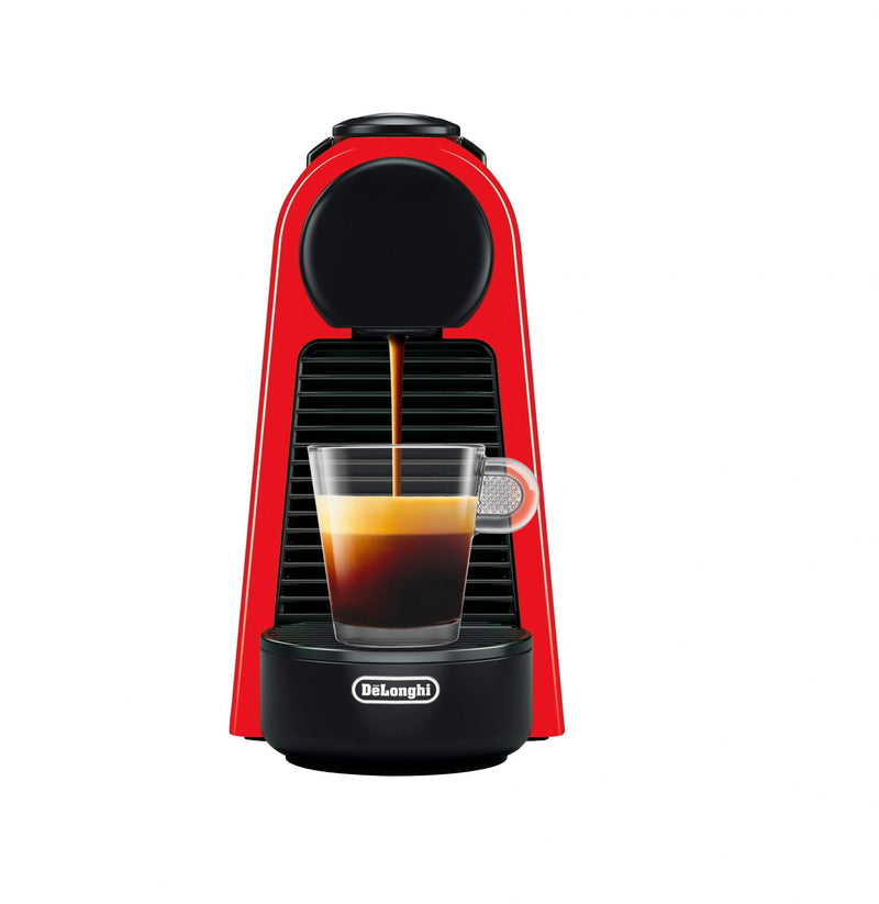 Nespresso Essenza Mini Espresso Machine by De’Longhi, Ruby Red – EN85.R (14 Capsules Included)