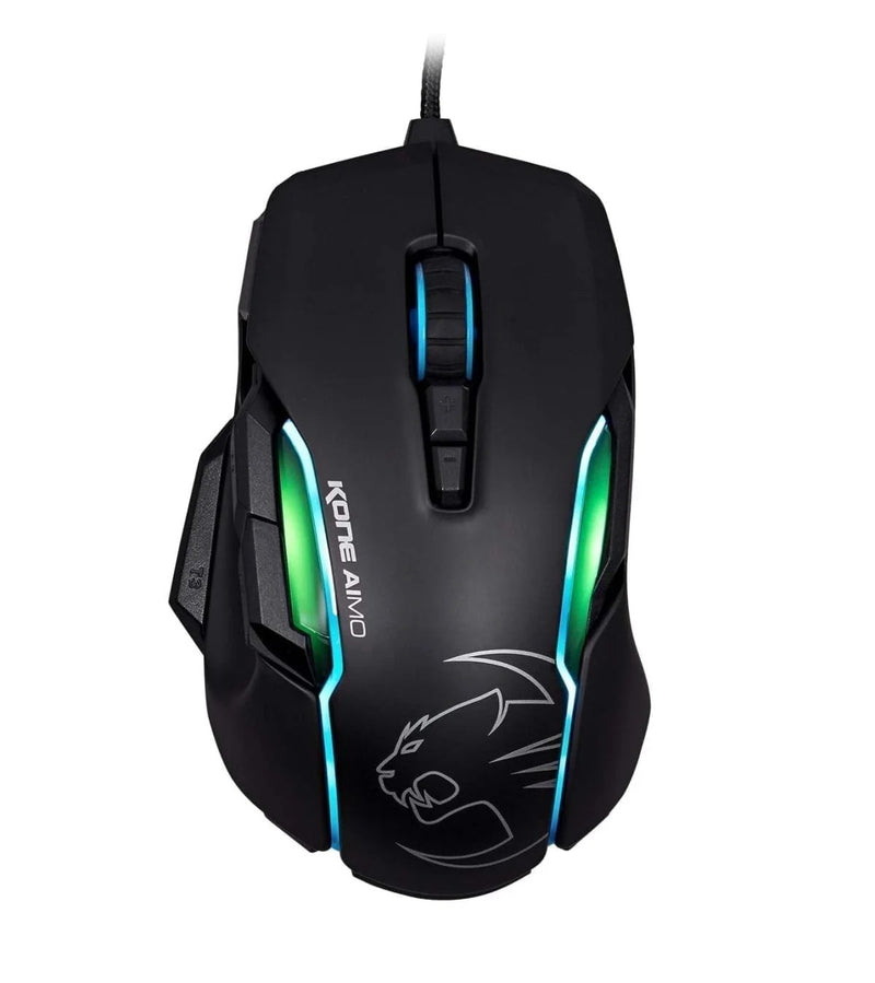 Roccat – Kone Aimo RGBA Smart Customization Gaming Mouse (Black) 23 Programmable Keys, Desi