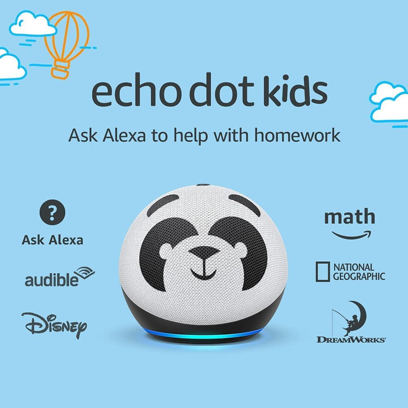 Echo Dot (4th Gen) Kids Edition | Designed for kids, with Parental Controls | Panda