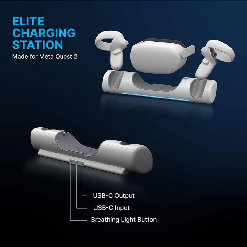 Blupebble Elite Charging Station Designed for Quest 2