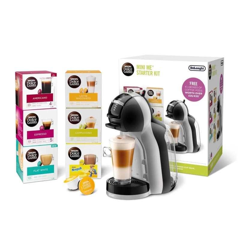 Nescafe Dolce Gusto Mini Me starter kit Coffee Machine EDG155.BG – Black & Grey