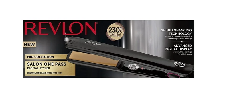 Revlon Pro Collection Salon Digital One Pass Styler – Black 25cm