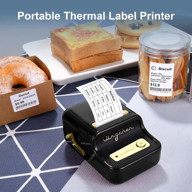 NIIMBOT B21 Label Maker Portable Thermal Label Printer – Black