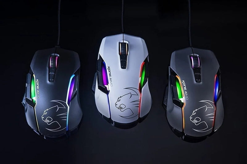 Roccat – Kone Aimo RGBA Smart Customization Gaming Mouse (White) , Designed in Germany