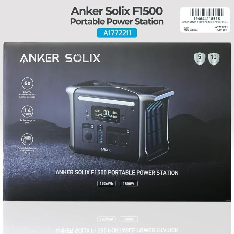 Anker SOLIX F1500 Portable Power Station – 1536Wh｜1800W – A1772211