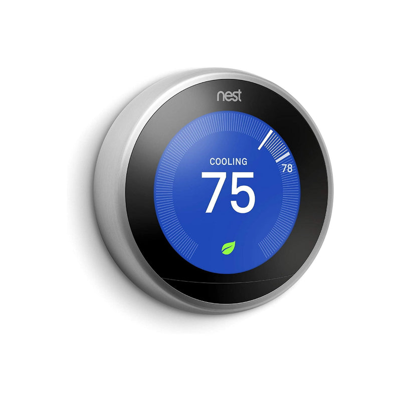 Google Nest Learning Smart Wifi Thermostat 3rd gen – T3007ES Stainless Steel