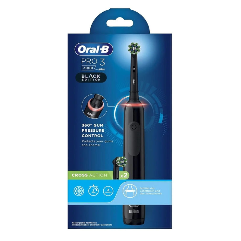 Oral-B Pro 3-3000 Electric Toothbrush – Black Edition