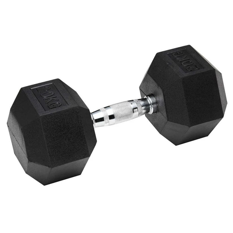 Hex Rubber Dumbbell 20 KG