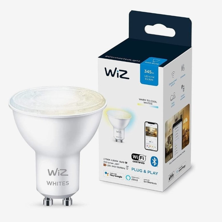 WiZ Spot PAR16 GU10 Smart Light Bulb – Tunable White (50W)