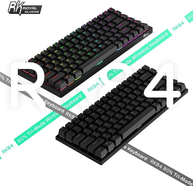 RK Royal Kludge Rk84 RGB Mechanical Gaming Keyboard, 84 Keys,Blue Switch – Black