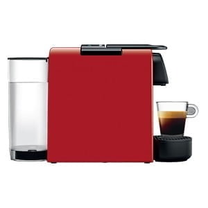 Nespresso Essenza Mini Espresso Machine by De’Longhi, Ruby Red – EN85.R (14 Capsules Included)