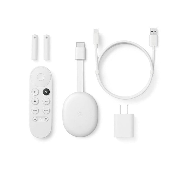 Chromecast with Google TV – 4K With Remote – Snow (2020 Release)