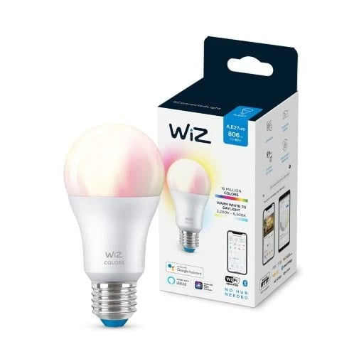 Wiz Wi-Fi Color Light Bulb 9W A60 806Lm White