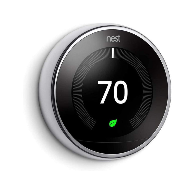 Google Nest Learning Smart Wifi Thermostat 3rd gen – T3019US Polished Steel